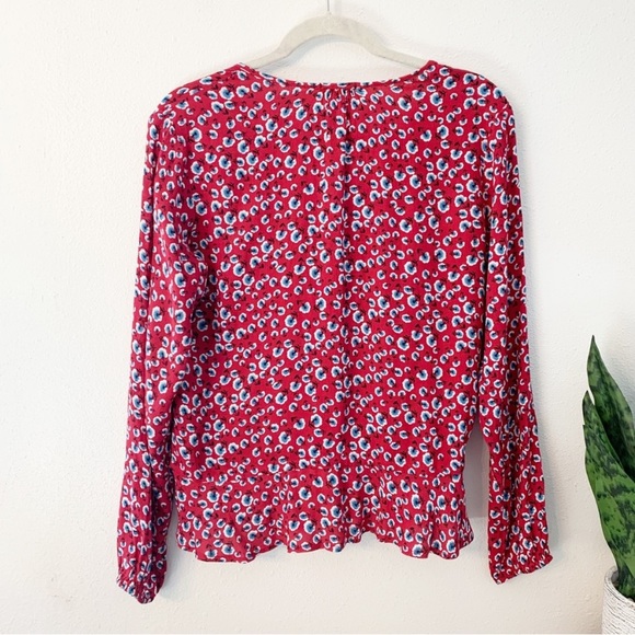 Revolve Rails 'Beaux' Floral Peplum Style Blouse, Tie Waist - Picture 7 of 10